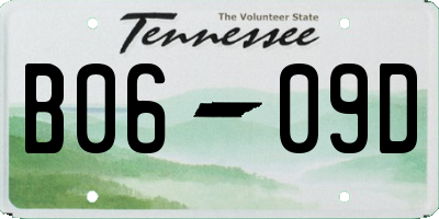 TN license plate B0609D