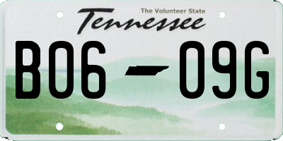 TN license plate B0609G
