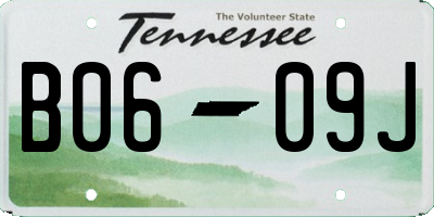 TN license plate B0609J