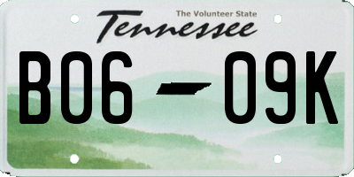 TN license plate B0609K