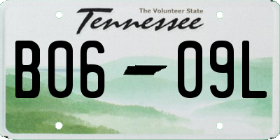 TN license plate B0609L