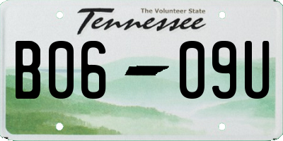 TN license plate B0609U