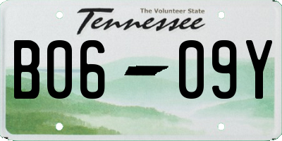 TN license plate B0609Y