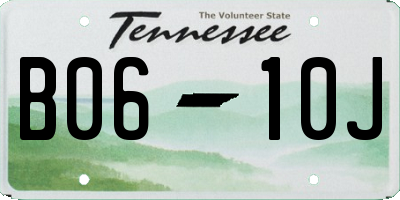 TN license plate B0610J
