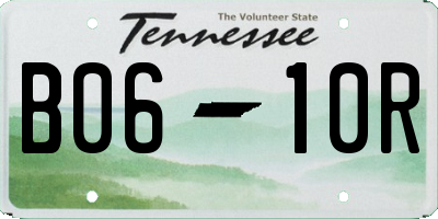 TN license plate B0610R