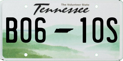TN license plate B0610S