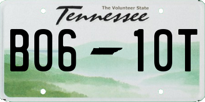 TN license plate B0610T