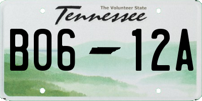 TN license plate B0612A
