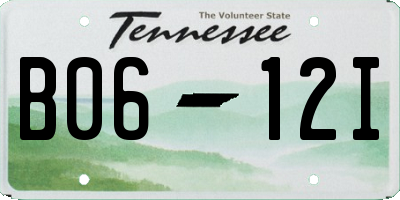 TN license plate B0612I