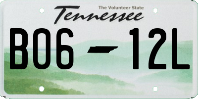 TN license plate B0612L