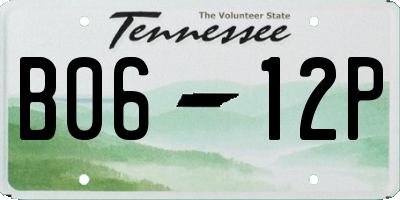 TN license plate B0612P