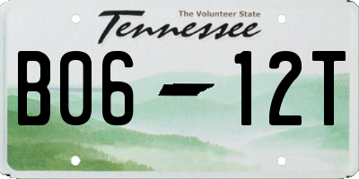 TN license plate B0612T