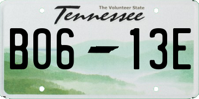 TN license plate B0613E
