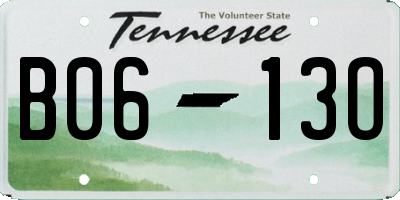 TN license plate B0613O