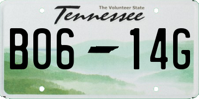 TN license plate B0614G