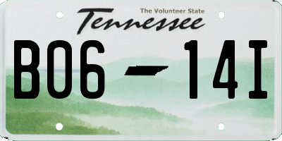 TN license plate B0614I