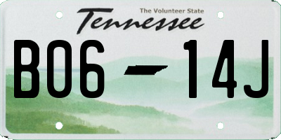 TN license plate B0614J