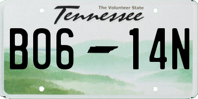 TN license plate B0614N