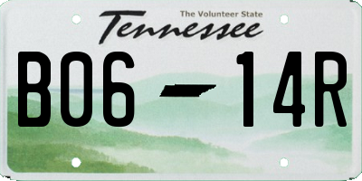 TN license plate B0614R