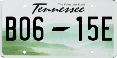 TN license plate B0615E