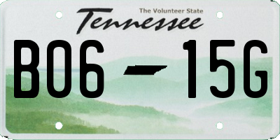 TN license plate B0615G
