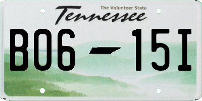 TN license plate B0615I