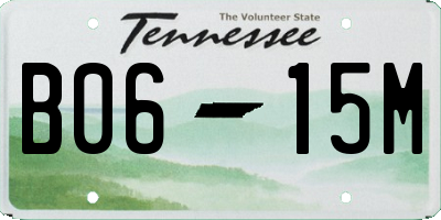 TN license plate B0615M
