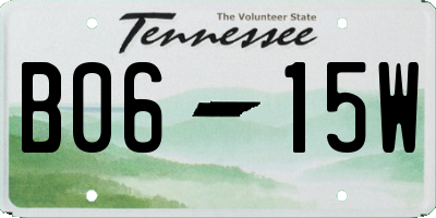 TN license plate B0615W