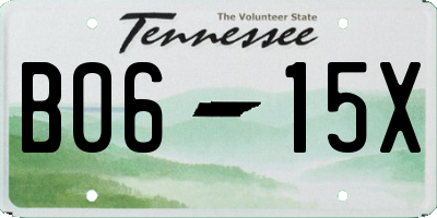 TN license plate B0615X