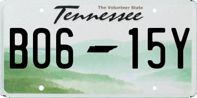 TN license plate B0615Y