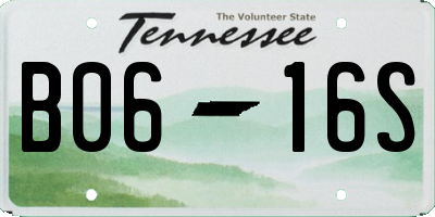 TN license plate B0616S