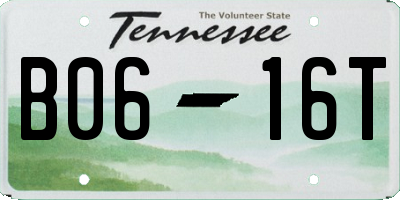 TN license plate B0616T