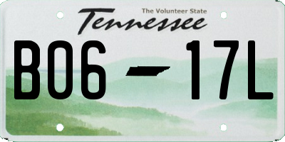 TN license plate B0617L