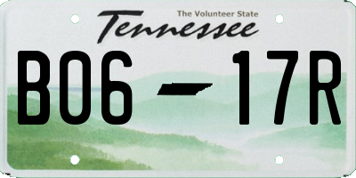 TN license plate B0617R