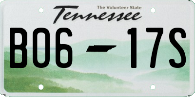 TN license plate B0617S