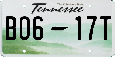 TN license plate B0617T