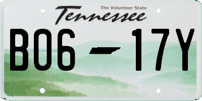 TN license plate B0617Y