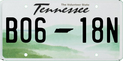 TN license plate B0618N