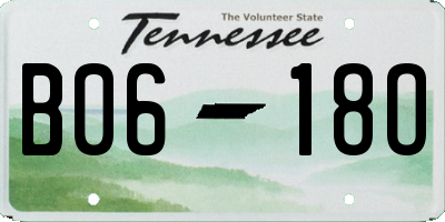 TN license plate B0618O