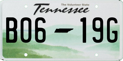 TN license plate B0619G