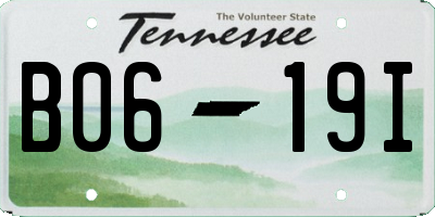 TN license plate B0619I