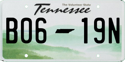 TN license plate B0619N