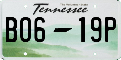TN license plate B0619P