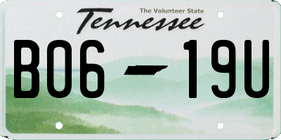 TN license plate B0619U
