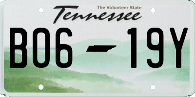 TN license plate B0619Y