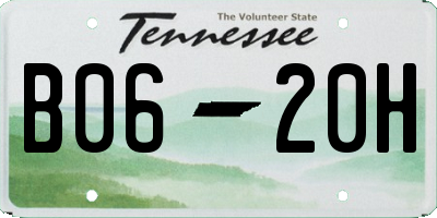 TN license plate B0620H