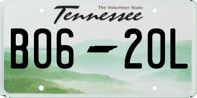 TN license plate B0620L