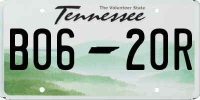 TN license plate B0620R