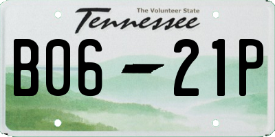 TN license plate B0621P