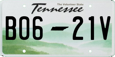 TN license plate B0621V